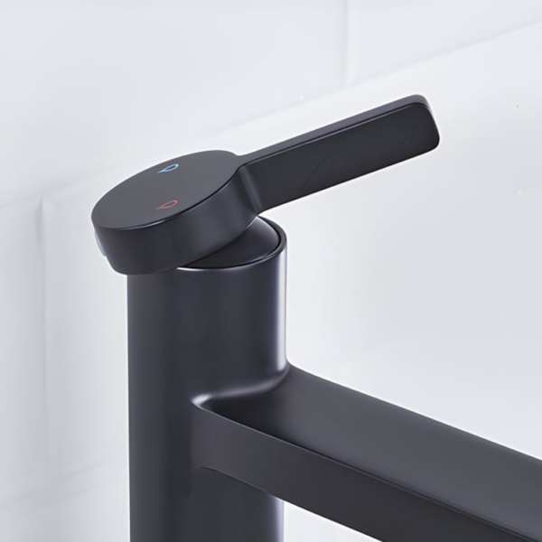 Bristan Elevar Basin Mixer Tap with Clicker Waste - Black - Image 4
