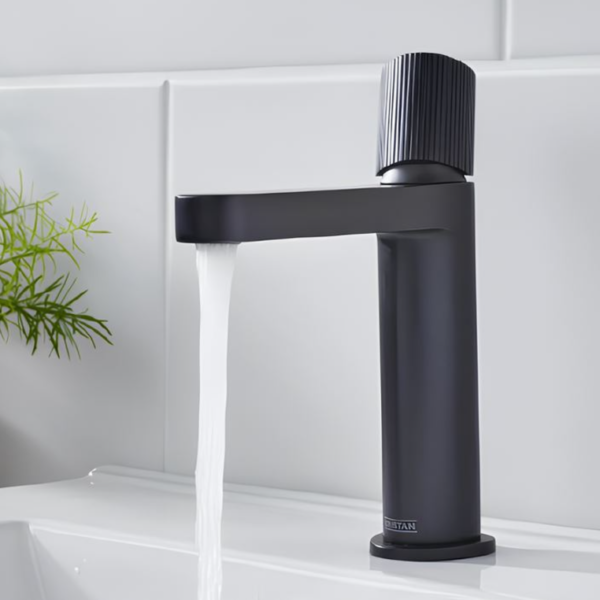 Bristan Liso Basin Mixer Tap with Clicker Waste - Black - Image 2