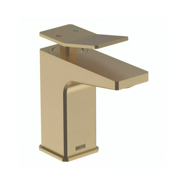Bristan Tangram Single Hole Bath Filler - Brushed Brass