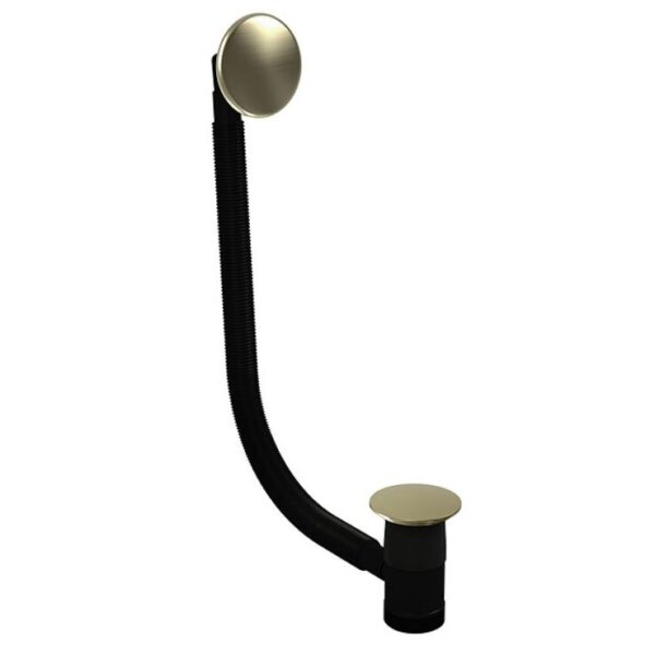 Top Fix Brushed Brass Bath Waste & Overflow – Click Clack