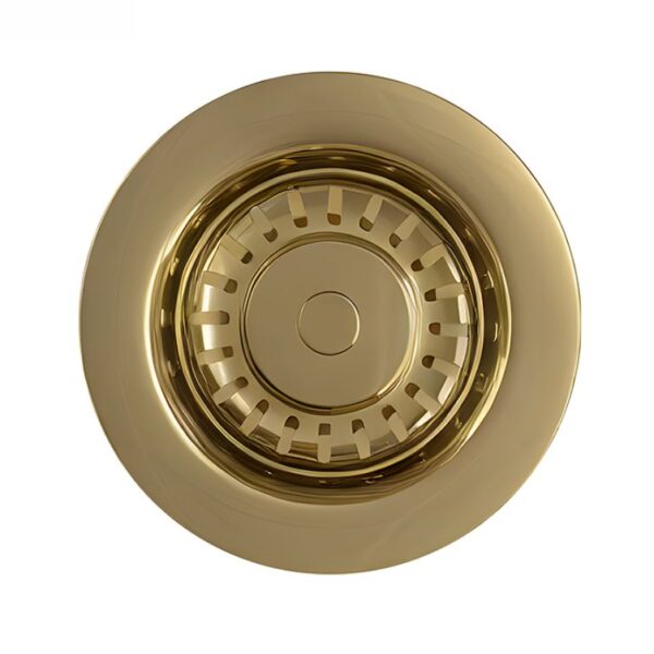 Top-Fix Brushed Brass Basket Strainer Kitchen Sink Waste without Overflow - Image 3