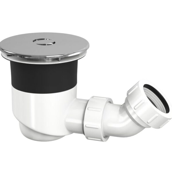 Top Fix Chrome Shower Tray Waste With Elbow