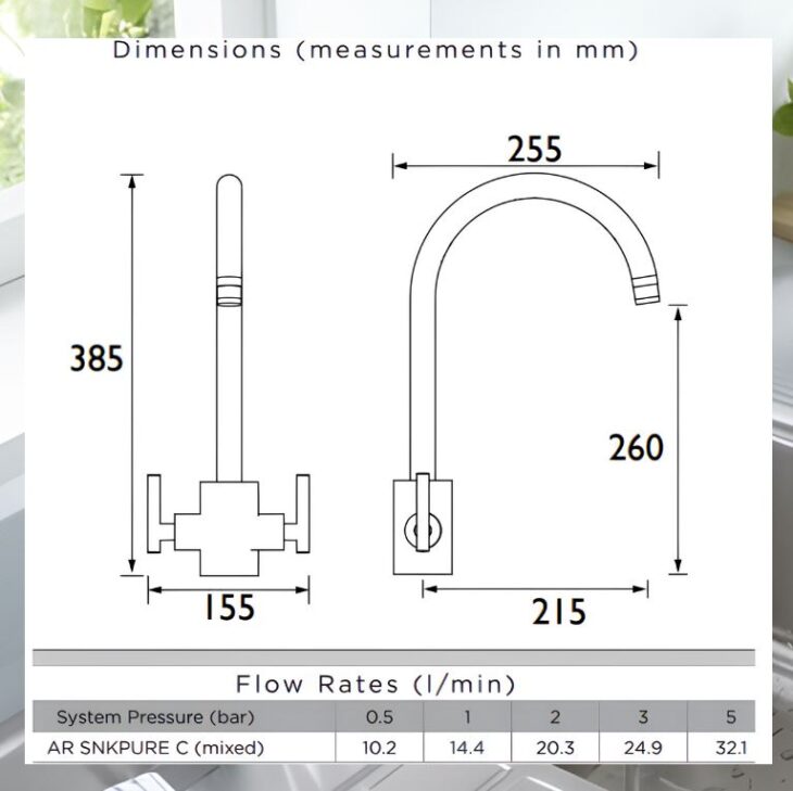 Bristan Artisan Chrome Kitchen Sink Mixer Tap With Filter - Image 4