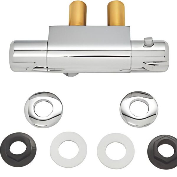 Highlife Bathrooms Chrome Exposed Mini Horizontal Thermostatic Bar Shower Valve - Image 7