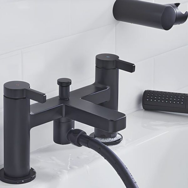 Bristan Elevar Bath Shower Mixer Tap - Matt Black - Image 3