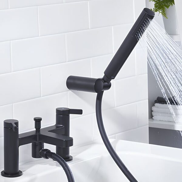 Bristan Elevar Bath Shower Mixer Tap - Matt Black - Image 2