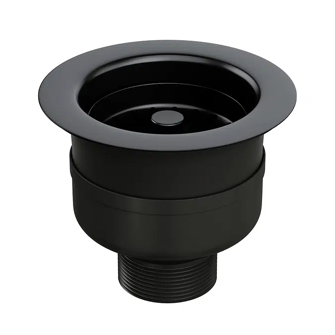 Top-Fix Matt Black Basket Strainer Kitchen Sink Waste without Overflow