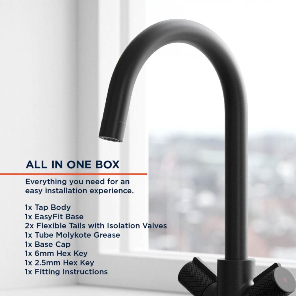 Bristan Fern EasyFit Kitchen Sink Mixer Tap - Black - Image 4