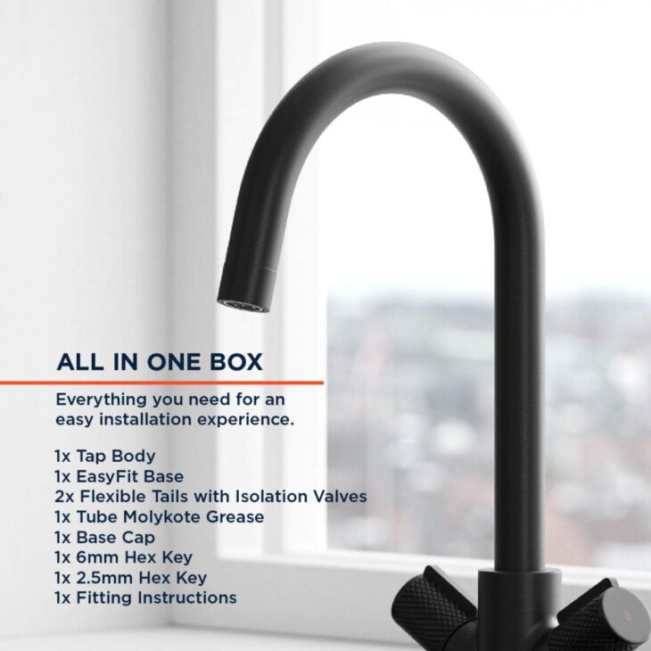Bristan Fern EasyFit Kitchen Sink Mixer Tap - Black - Image 4
