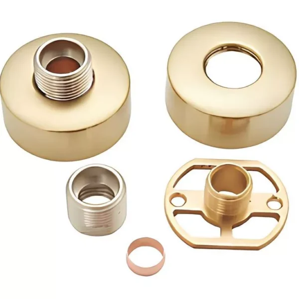 Highlife Bathrooms Brushed Brass Round Shower Fixing Brackets