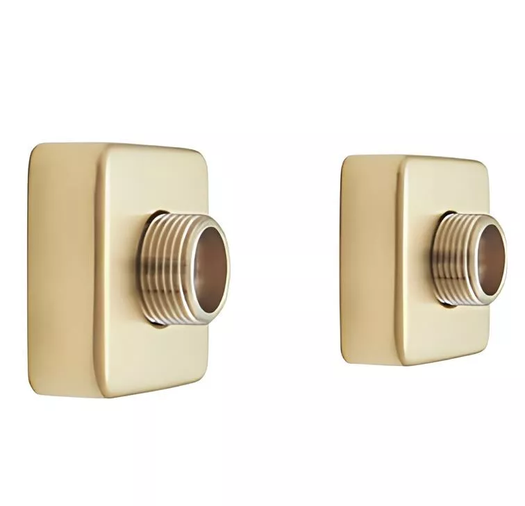 Highlife Bathrooms Brushed Brass Square Shower Fixing Brackets - Image 6