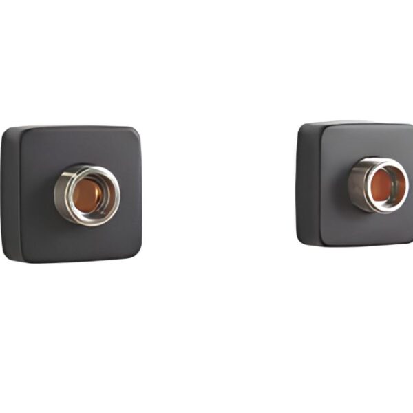 Highlife Bathrooms Matt Black Square Shower Fixing Brackets - Image 3