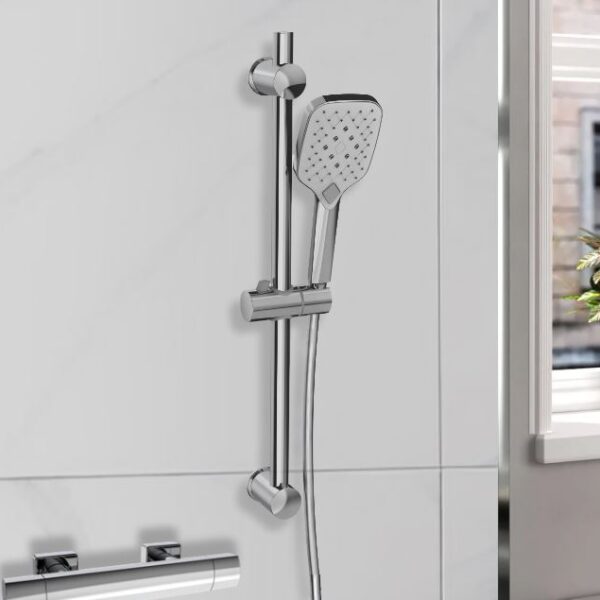 Kartell Kolt Thermostatic Round Bar Shower Valve with Shower Kit - Chrome - Image 2