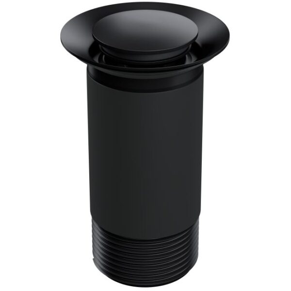 Top Fix Matt Black Unslotted Basin Click Clack Waste Without Overflow