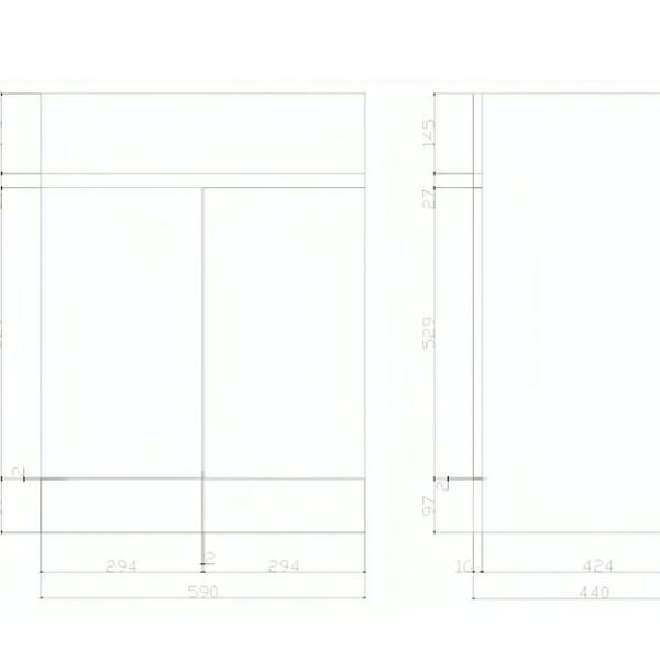 KVIT White Atlantis 600mm Bathroom Vanity Unit & Basin - Image 3