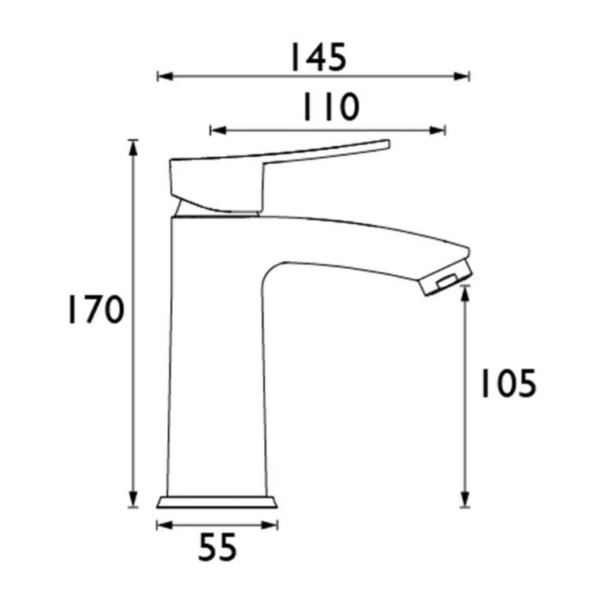Bristan Appeal Eco Start Basin Mixer with Clicker Waste - Chrome - Image 4