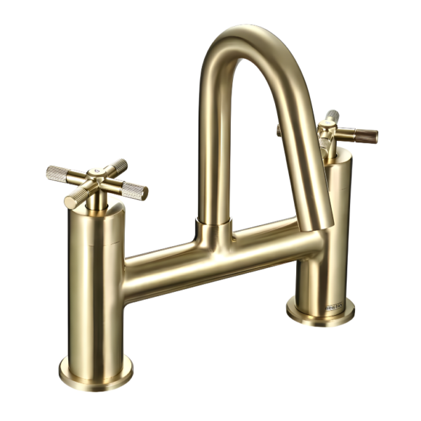 Bristan Cruzar Deck Mounted Bath Filler Tap - Brushed Brass