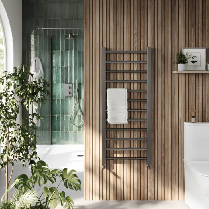 Sognare Gunmetal Vibe Towel Radiator – 500 X 1200 - Image 2