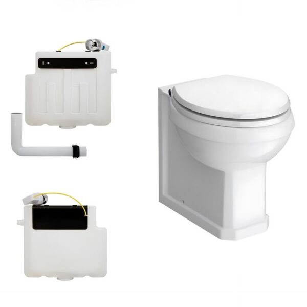 Traditional Back To Wall Toilet - Soft Close Seat & Concealed Cistern