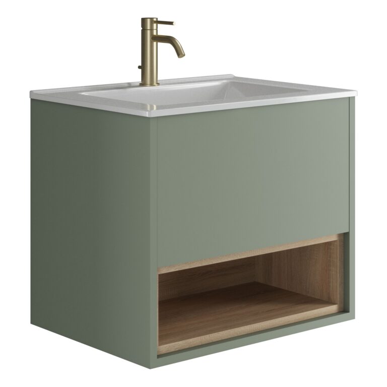 Pistachio Loughermore Wall Hung Vanity With Basin – 600MM