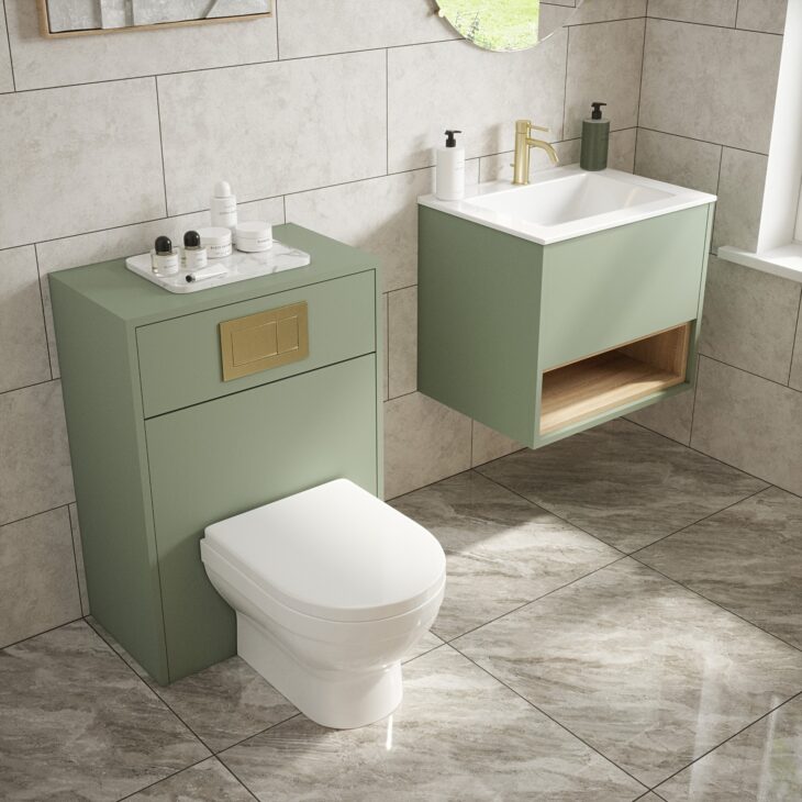 Pistachio Loughermore Wall Hung Vanity With Wc Unit – Bathroom Set - Image 2