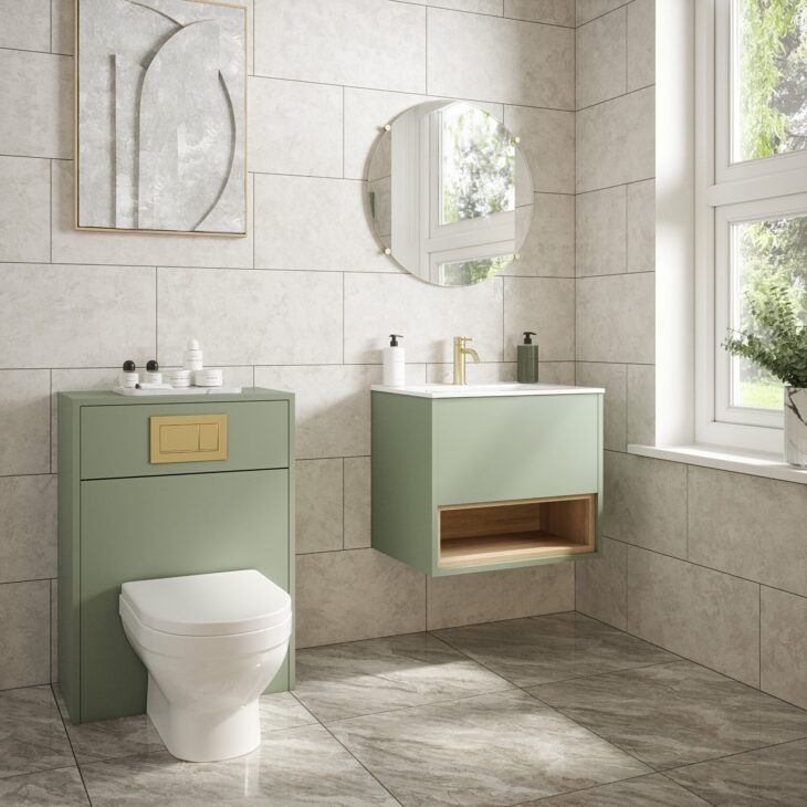 Pistachio Loughermore Wall Hung Vanity With Wc Unit – Bathroom Set - Image 3