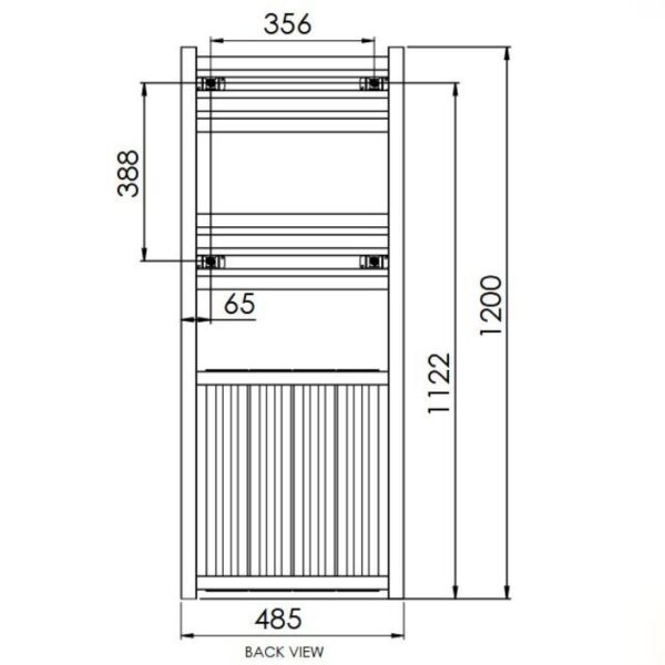 Reina York Gold and Black Designer Towel Rail 1200 x 485mm - Image 3
