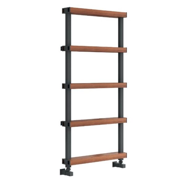 Reina Ronchi Anthracite & Wood Effect Aluminium Radiator 1075x500mm