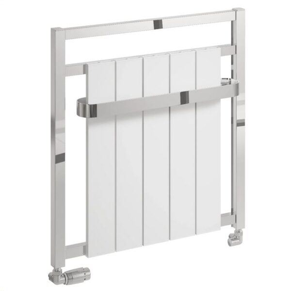 Reina Newbury White/Chrome Aluminium Designer Radiator 705x675mm