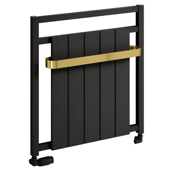 Reina Newbury Black/Gold Aluminium Designer Radiator 705x675mm
