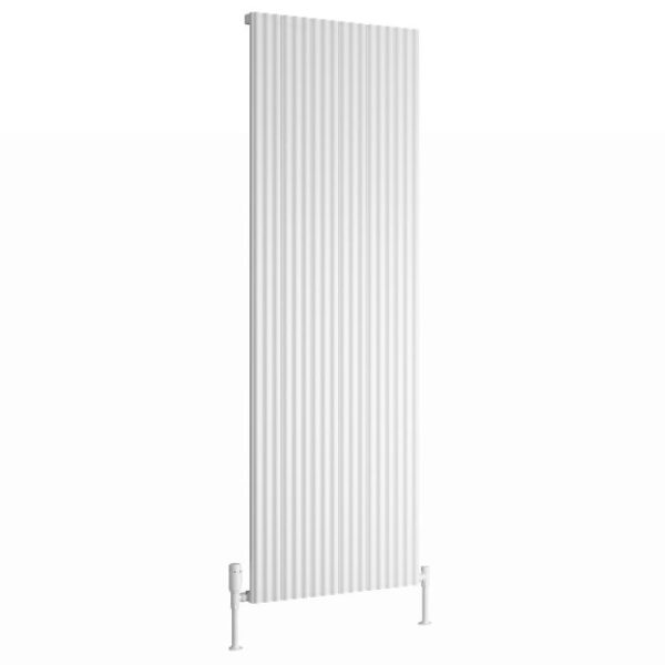 Reina White Delia Vertical Aluminium Radiator 1800mm