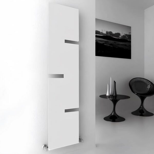 Reina White Fiore Designer Vertical Radiator 1790mm - Image 2