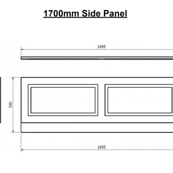 Kartell Astley 1700mm & 1800mm Bath Front Panel - Matt Grey - Image 4