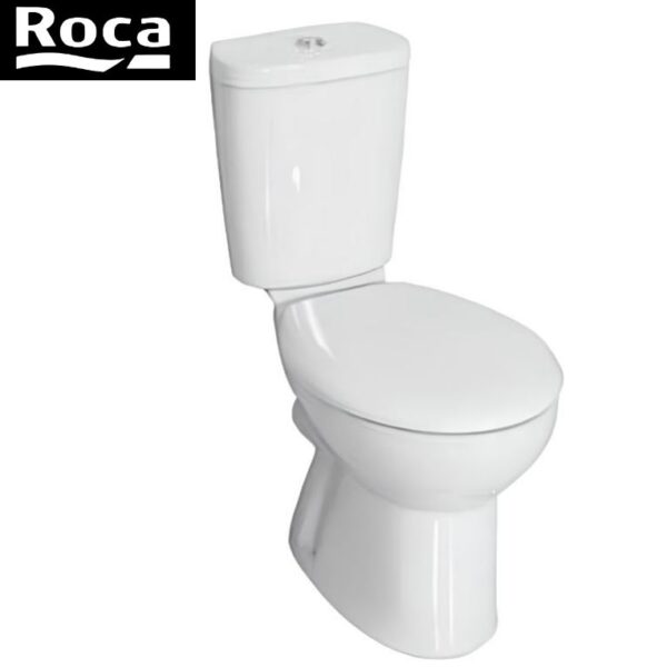 Roca Havana White Close Coupled WC Toilet Pan with Standard or Soft Close Seat
