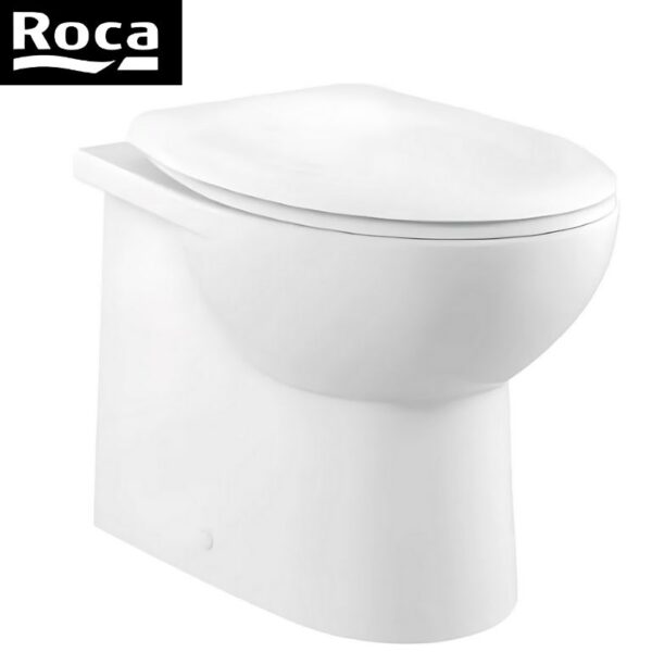 Roca Havana White Back to Wall WC Toilet Pan with Standard or Soft Close Seat
