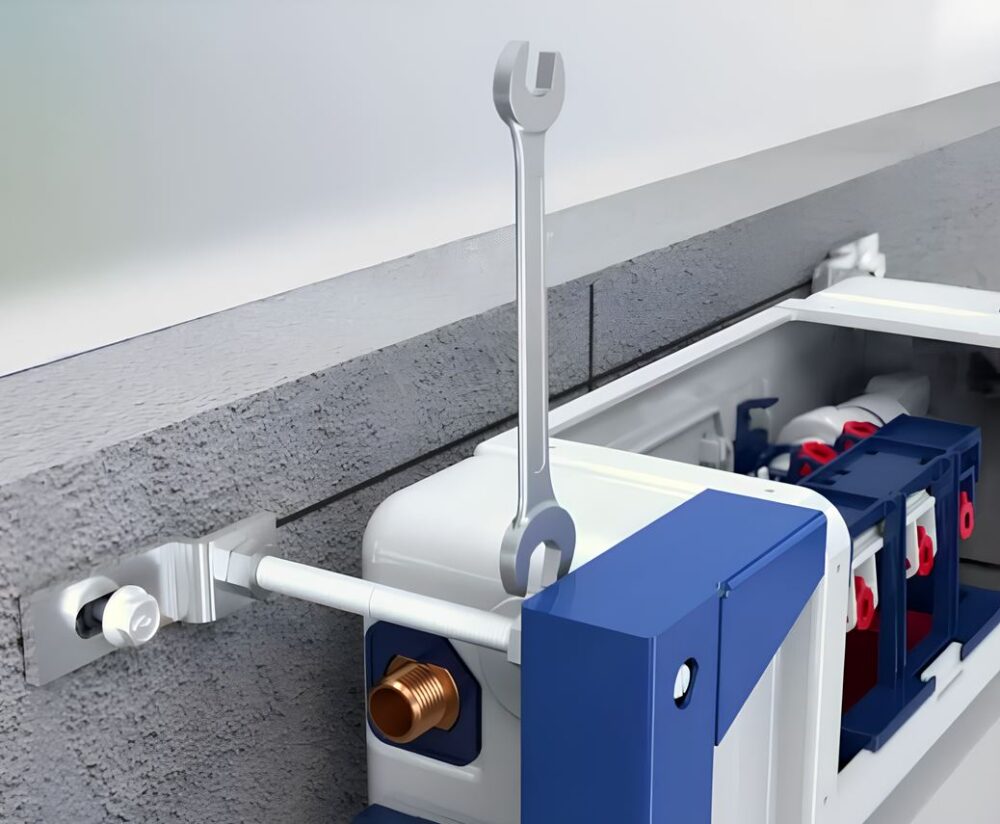 Roca Duplo WC Frame for Under Window Installation - 820mm - Image 3