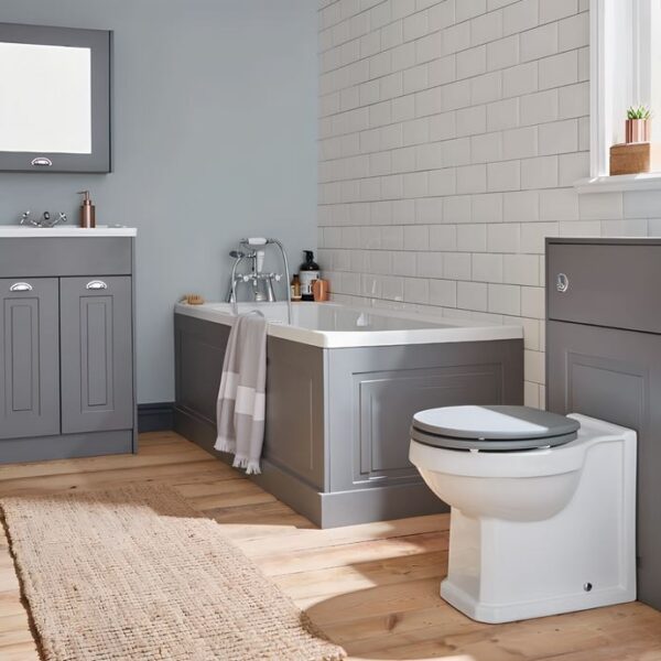 Kartell Astley Bath End Panel - Matt Grey - Image 2