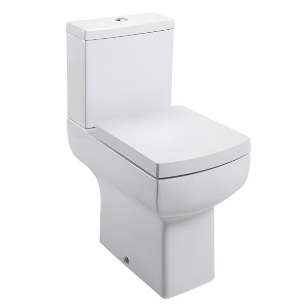 Daisy Lou Square Close Coupled Toilet With Soft Close Seat - Comfort Height