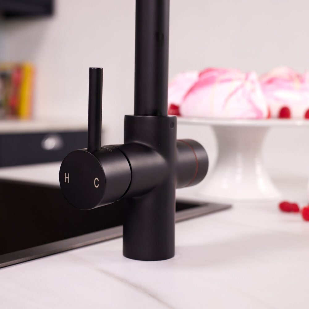 Impromta Matt Black 4 in 1 Fingerprint Biometric Boiling Water Tap - Image 3