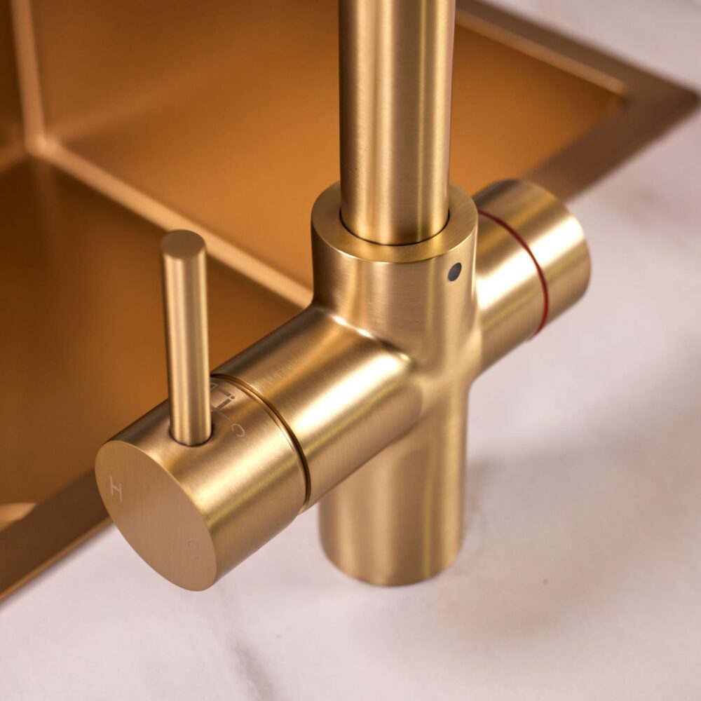 Impromta Brushed Brass 4 in 1 Fingerprint Biometric Boiling Water Tap - Image 3