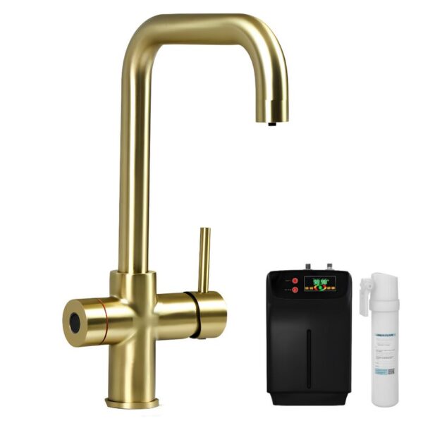 Impromta Brushed Brass 4 in 1 Fingerprint Biometric Boiling Water Tap