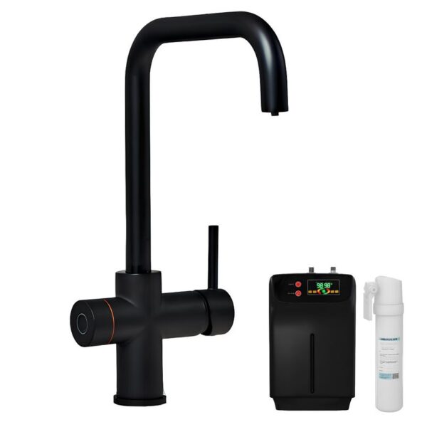 Impromta Matt Black 4 in 1 Fingerprint Biometric Boiling Water Tap