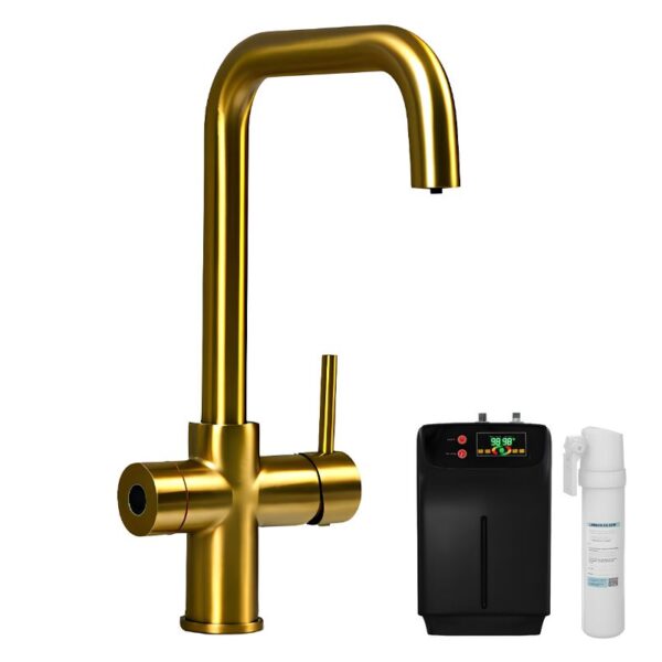 Impromta Brushed Gold 4 in 1 Fingerprint Biometric Boiling Water Tap
