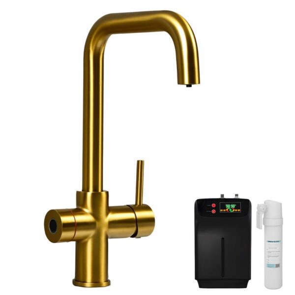 Impromta Brushed Gold 3 in 1 Fingerprint Biometric Boiling Water Tap