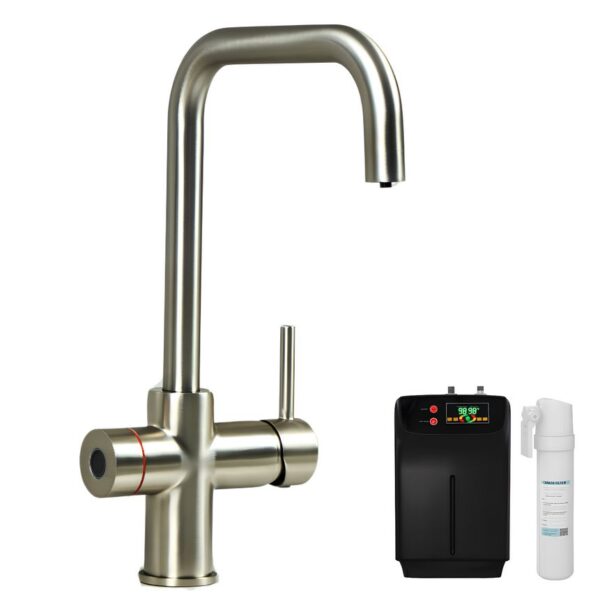 Impromta Brushed Steel 3 in 1 Fingerprint Biometric Boiling Water Tap
