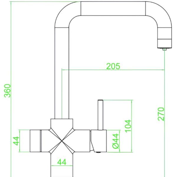 Impromta Matt Black 4 in 1 Fingerprint Biometric Boiling Water Tap - Image 7