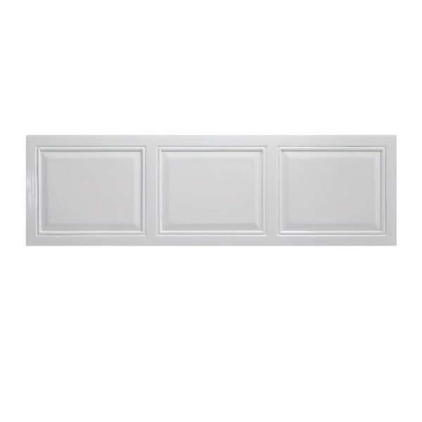 Traditional Tudor Bath Front Panel - 1700mm - White - End Panel Option - 1700 Front Panel Only