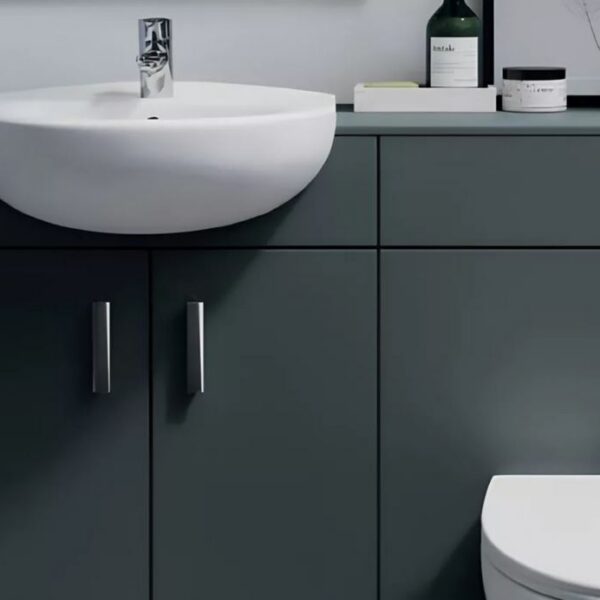 Roca Havana Semi-Recessed Basin 550mm Wide - 1 Tap Hole - Image 2