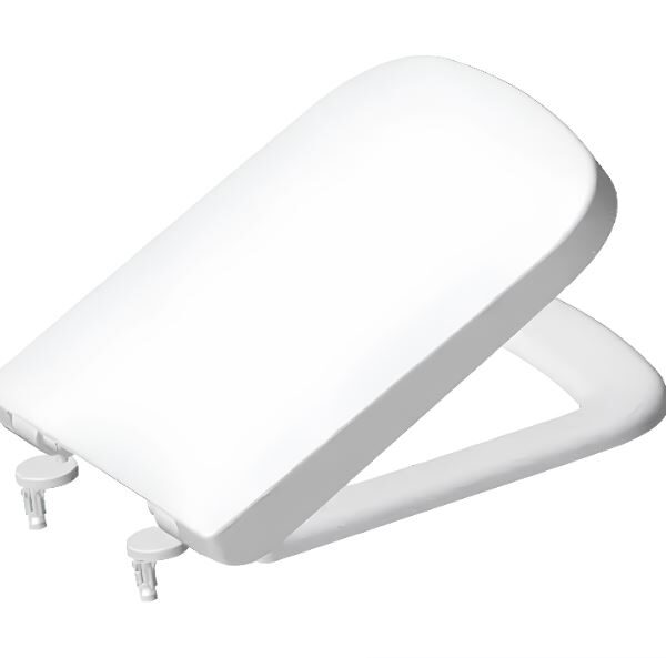 Rivelin Modern Curved Close Coupled Comfort Height Toilet with Soft Close Seat - Image 4