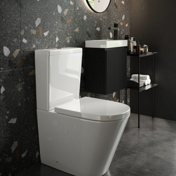 Sognare Linea Rimless Closed Back Pan with Cistern and Soft Close Seat - Image 2